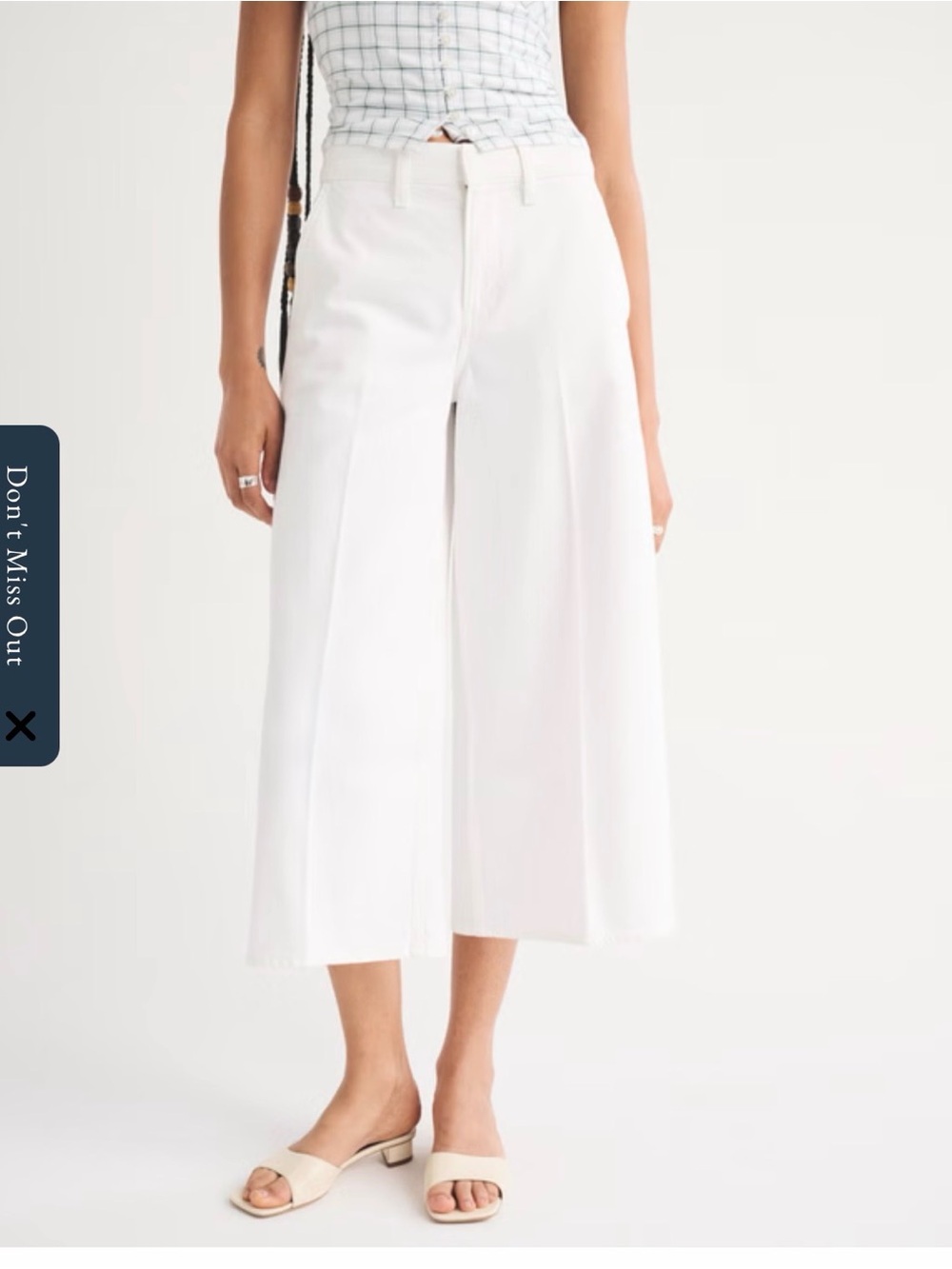 Abercrombie High Rise Culotte Jean size 25 nwt